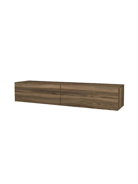 TV Stand Aristo with LED Lighting Walnut L135xW31.6xH25cm