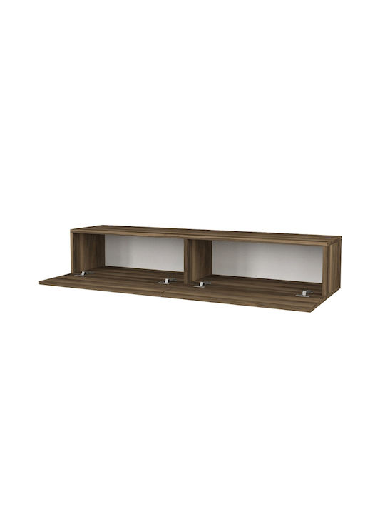 TV Stand Aristo with LED Lighting Walnut L135xW31.6xH25cm