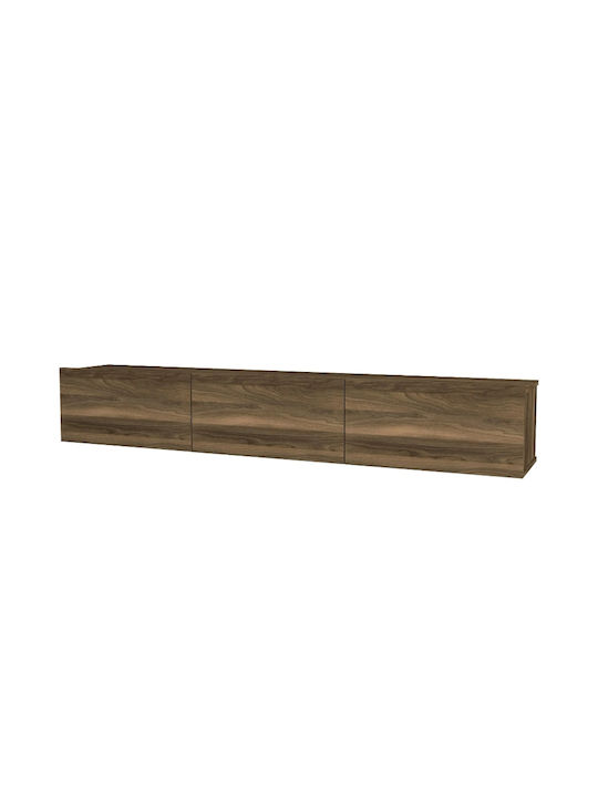 TV Stand Damla from Metal & Wood with LED Lighting Walnut L180xW29.5xH29.5cm