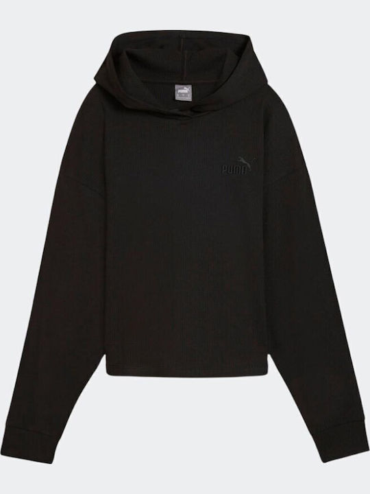 Elevated Damen Sweatshirt Kapuzen Black
