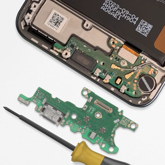 Conector Încărcător Clappio Honor 90 Lite Usb C + Port Micro Negru