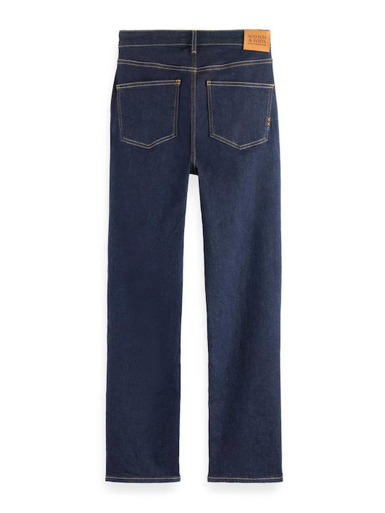 Scotch & Soda Women's Jean Trousers in Straight Line Clean Blue