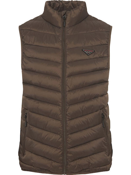 Sleeveless Jacket Puffer Khaki