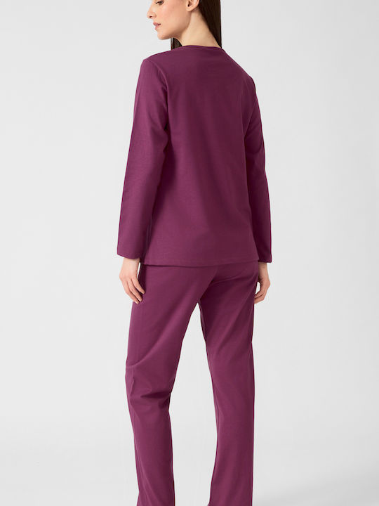 Minerva Winter Women's Pyjama Set Eggplant