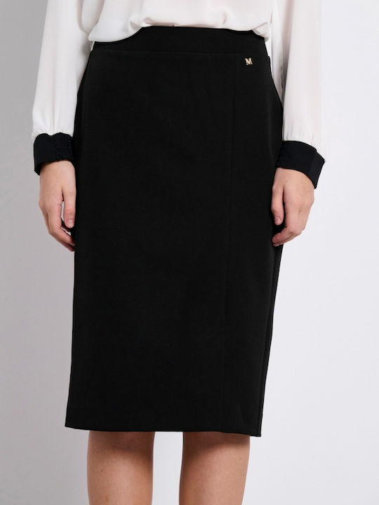 Matis Fashion Pencil Midi Skirt in Black color