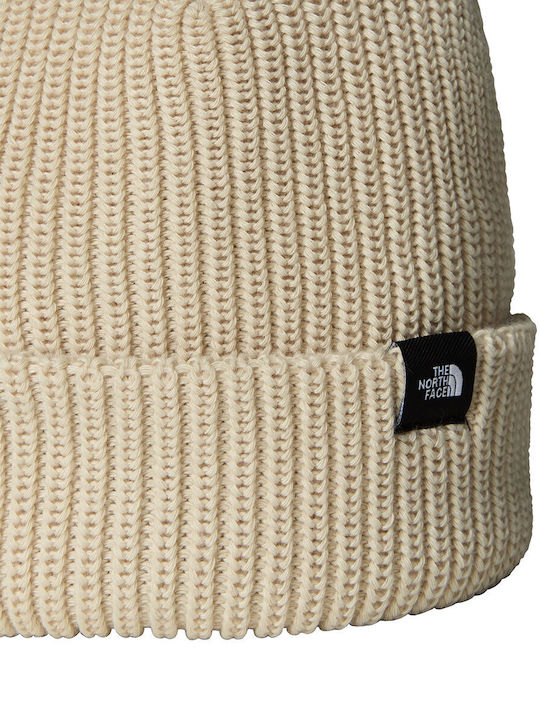 The North Face Fisherman Beanie Unisex Beanie Knitted in Beige color