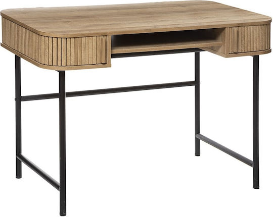 Birou Colva Din Lemn Bej Cu Picioare Metalice 105x60x76cm
