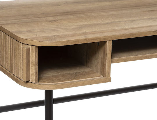 Birou Colva Din Lemn Bej Cu Picioare Metalice 105x60x76cm