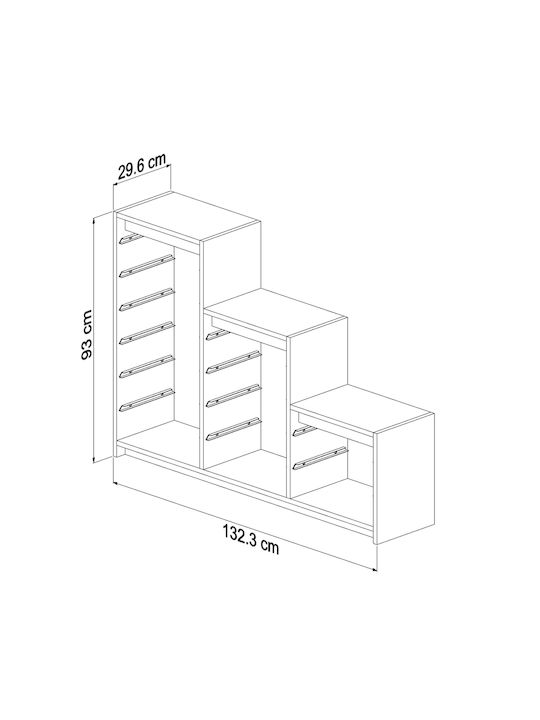 Kids Room Furniture White / 93x29.6x132.2cm