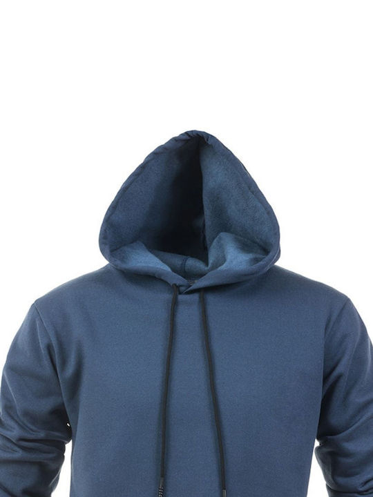 MBLK Herren Sweatshirt mit Kapuze Blau