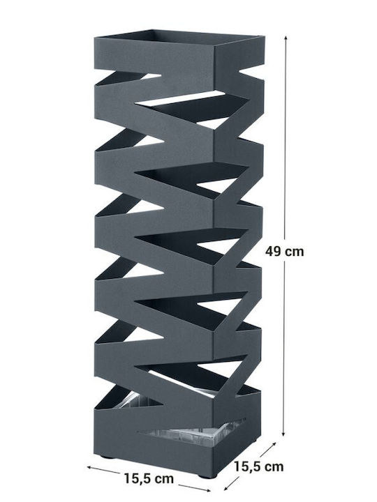 Songmics Ομπρελοθήκη Μεταλλική Γκρι 15.5x15.5x49cm