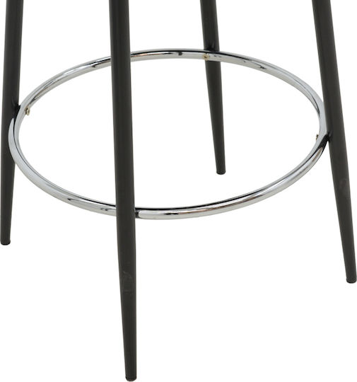Scaune Bar cu spătar Tapițat cu Țesătură Patrin Anthracite, Black Shade 49x48x43buc