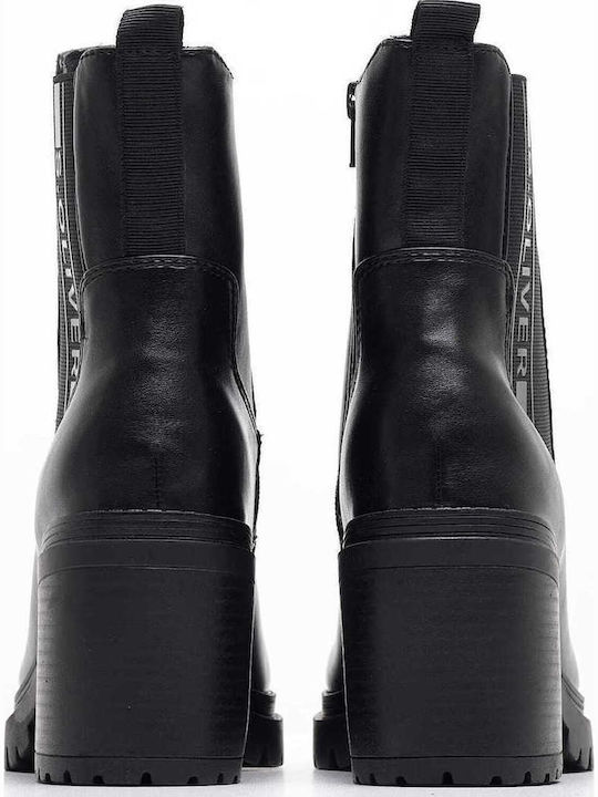 Women's Ankle Boots with Medium Heel Black