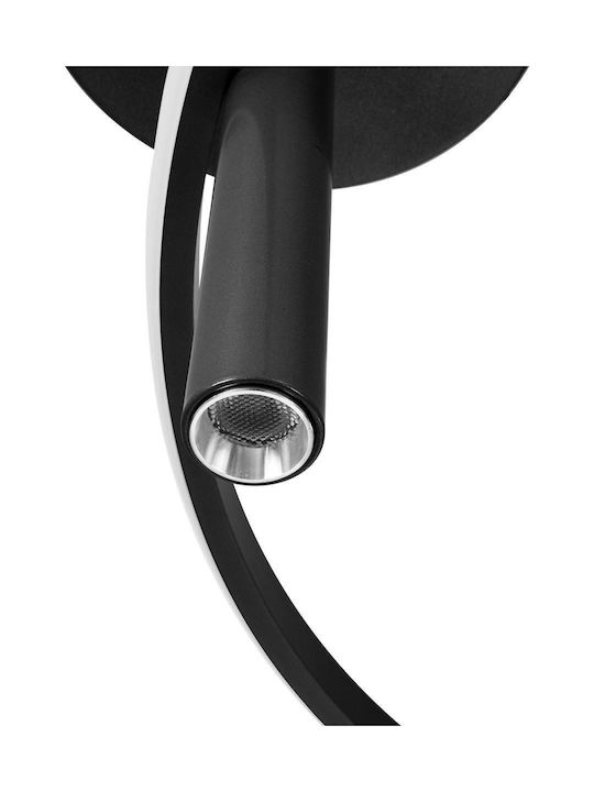 GloboStar Verona Ceiling Mount Light 60cm Black with Integrated LED