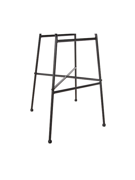 Hocker für Bar Für den Außenbereich Rattan Gerald mit Kissen Black, Beige 1Stück 49x50x101cm