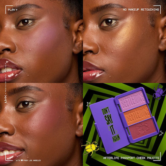NYX Professional Makeup Beetlejuice Afterlife Passport Παλέτα με Ρουζ Afterlife Passport 6gr