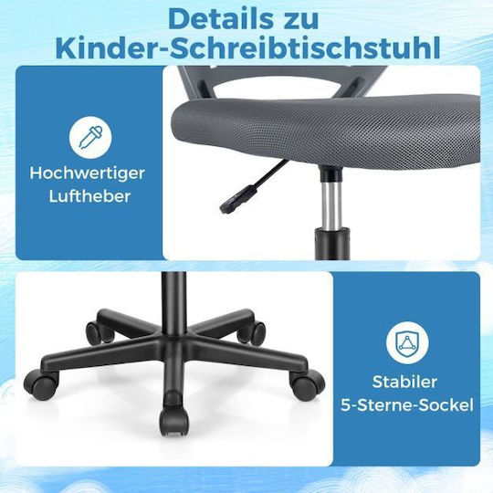 Kids Desk Chair Grey 54x54x77-89cm