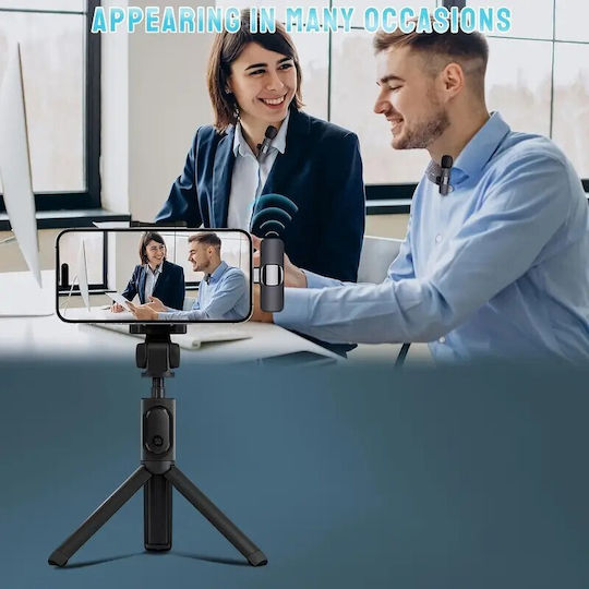 BY137B Wireless Microphone Πέτου, Clip On for Vocals