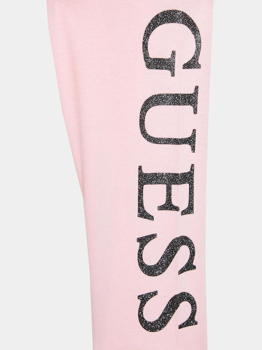 Guess Leggings pentru Copii Lung Ballet Pink