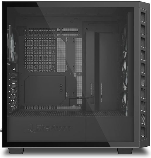Sharkoon Rebel C80G RGB Gaming Midi Tower Κουτί Υπολογιστή με Πλαϊνό Παράθυρο Μαύρο