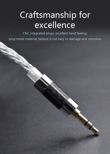 Silver Blue Cable Kz Replacement Cable for Kz Earphones