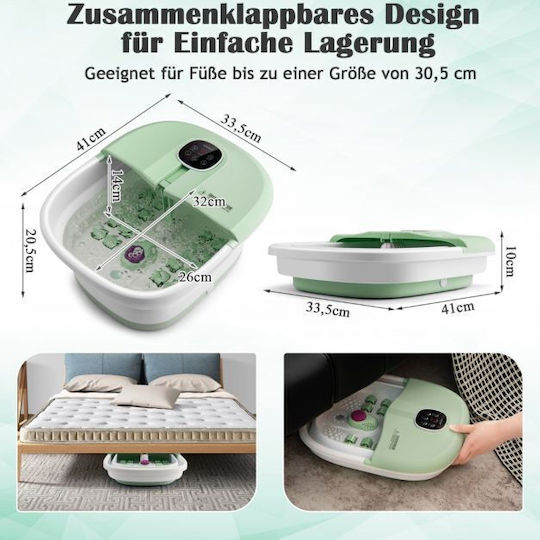 Costway Συσκευή Μασάζ Shiatsu για τα Πόδια με Λειτουργία Θέρμανσης Πράσινη