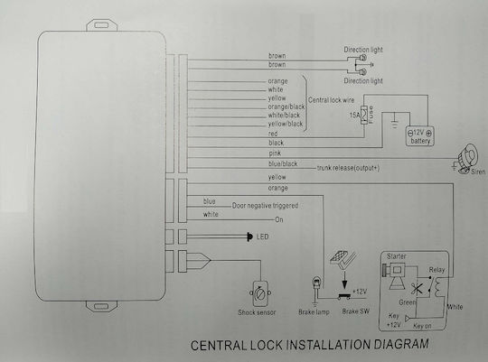 Alarm System Car 1 Way
