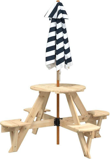 vidaXL Table Παιδιά made of Wood 120x57cm. for 3+ Years Brown