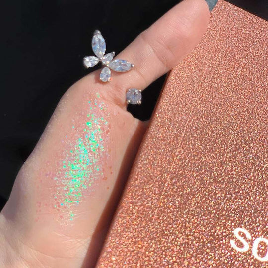 Παλέτα με Σκιές Ματιών Matte σε Στερεή Μορφή Pink With Glitter, Flippy 250gr