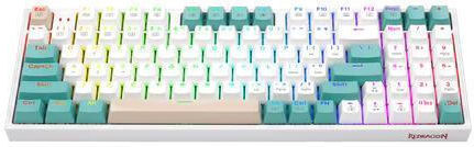 Redragon K643GWC-RGB-PRO Veigar Ασύρματο Gaming Μηχανικό Πληκτρολόγιο με RGB φωτισμό (Αγγλικό US) Λευκό