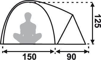 Fjord Nansen Andy III Къмпинг палатка Igloo 4 Сезона за 3 Човека 210x150см.