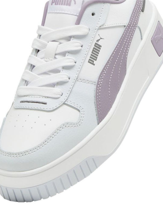 Puma Carina Street Γυναικεία Sneakers Λευκό Και Μωβ