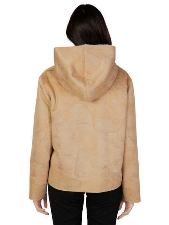 Alviero Martini 1a Classe Women's Long Lifestyle Jacket for Winter Beige