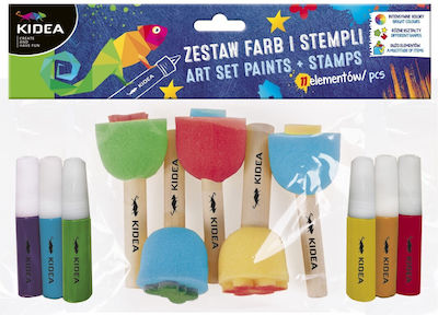 Creative Painting Kit Kids Paints Sponge Stamps Set Deform Multicolor Zfs11ka