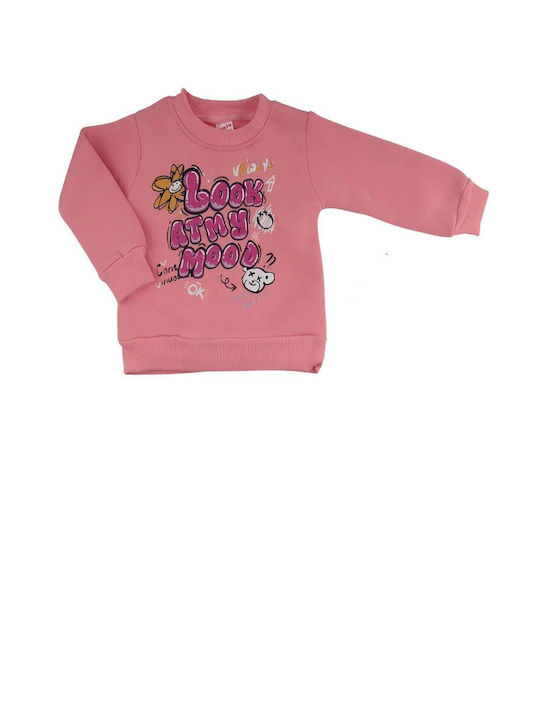 Moyes Kids Sweatpants Set Pink 2pcs