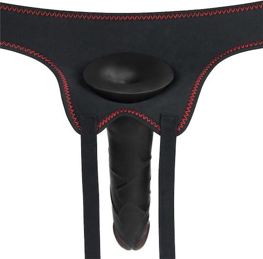 Lovetoy Harness με Dildo και Δόνηση σε Μαύρο Χρώμα