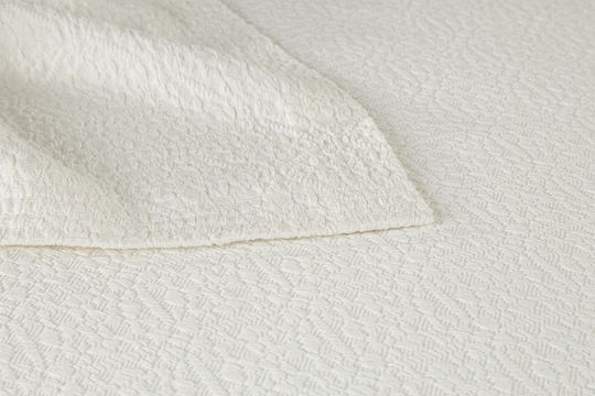 Liolios Home Paris Pique Blanket King Size 260x240cm Off White Liolios Home Paris Pique Blanket King Size 260x240cm Off White
