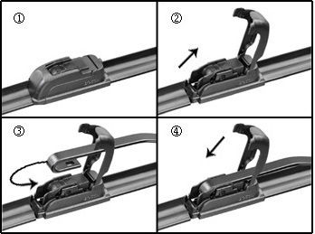 Nakamoto N880 Car Wiper Blade Driver 380mm for Opel Astra Ford Focus Volkswagen Golf Skoda Octavia