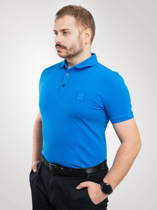 Hugo Boss Polo Kurzarmbluse Blau