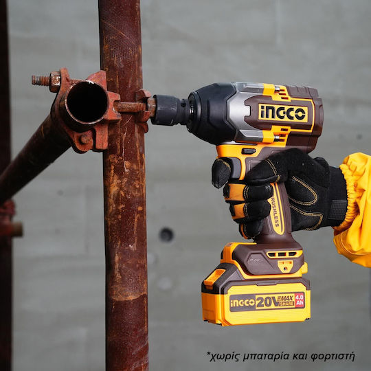 Ingco Brushless Μπουλονόκλειδο Μπαταρίας 20V Solo με Υποδοχή 1/2"