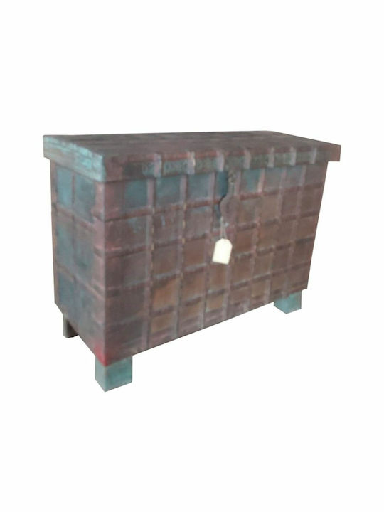 Alexandra House Living Trunks Brown Iron Acacia Wood Mango Wood 45 X 75 X 145 Cm