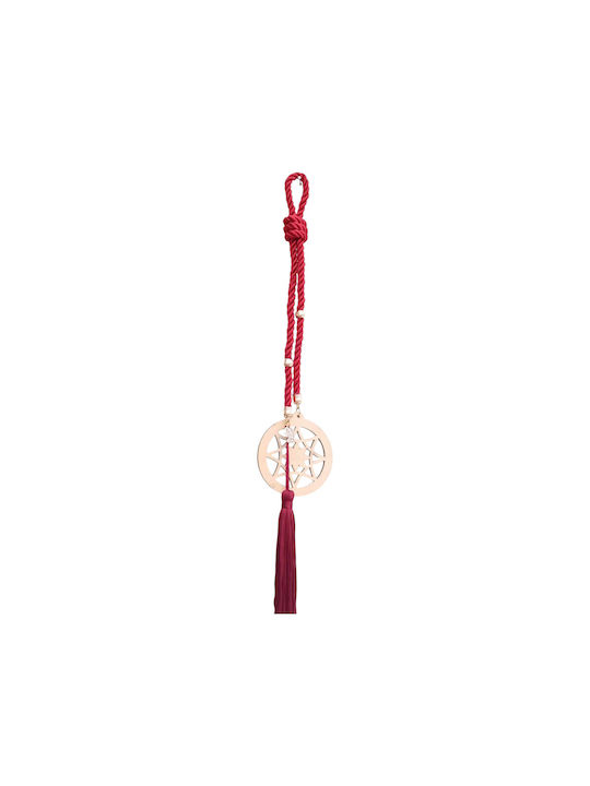 2025 Lucky Charm Hanging Handmade Star with Red Cord 45cm 2024-2310