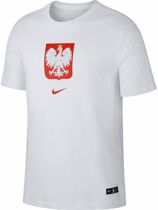 Nike Poland Evergreen Crest Men's Short Sleeve T-shirt White