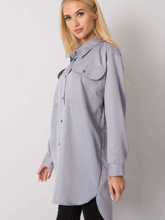 Ex Moda Women's Long Sleeve Shirt Gray