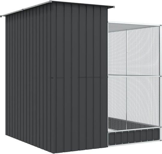 vidaXL Vogelkäfig 209x203x216cm. Silber