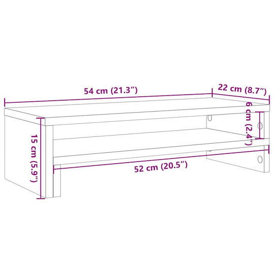 vidaXL Suport Birou Monitor Sonoma Gri Gri (854774)