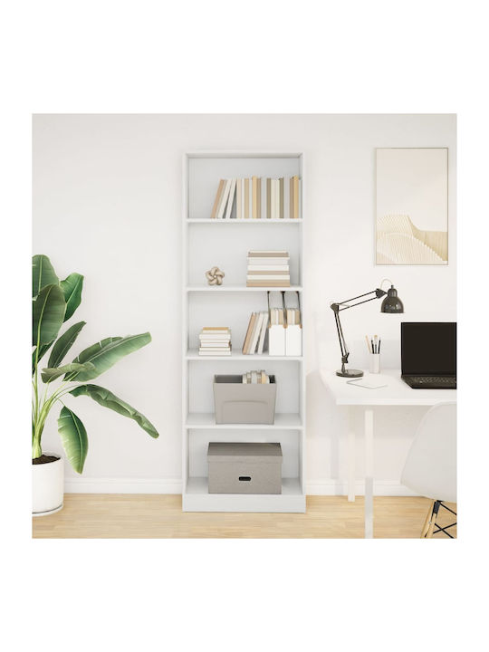 Bookcase White 60x24x176cm