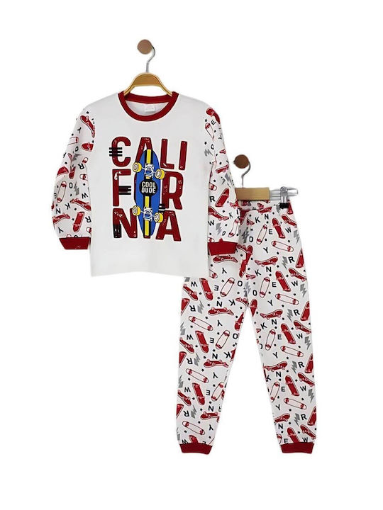 Supermini Kids Pyjamas Winter Cotton red Skateboard