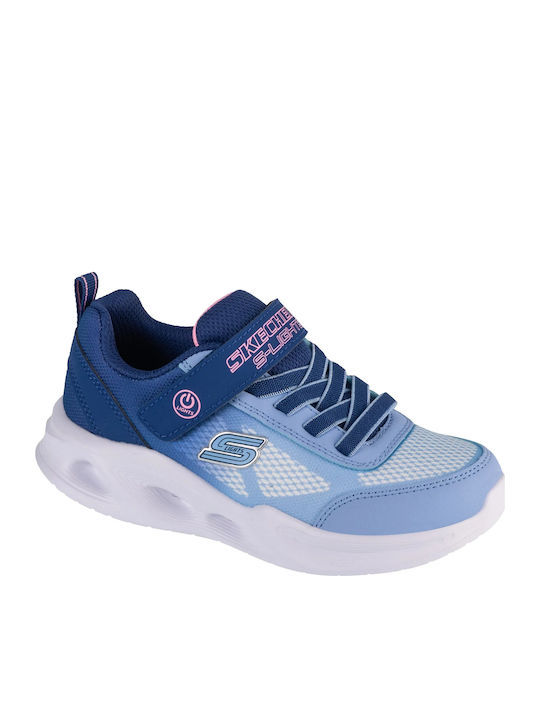 Lighted Gore Kinder Sneakers mit Klettverschluss & Lichtern Hellblau