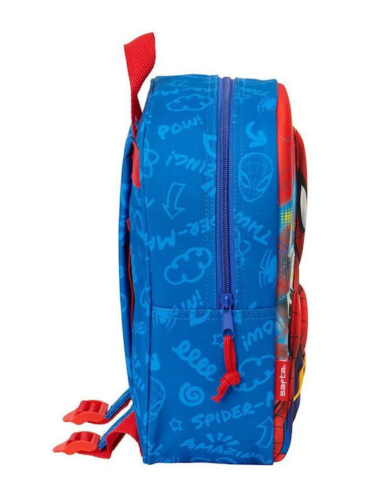 Safta School Bag Backpack Kindergarten Red with Water Bottle Holder 6Liters